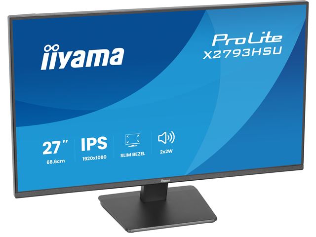 iiyama ProLite monitor X2793HSU-B1 27" IPS, 120Hz, Black, 4-side slim bezel and C energy class, HDMI, Display Port, USB Hub image 7