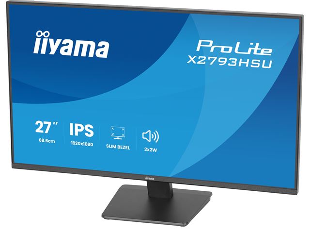iiyama ProLite monitor X2793HSU-B1 27" IPS, 120Hz, Black, 4-side slim bezel and C energy class, HDMI, Display Port, USB Hub image 9