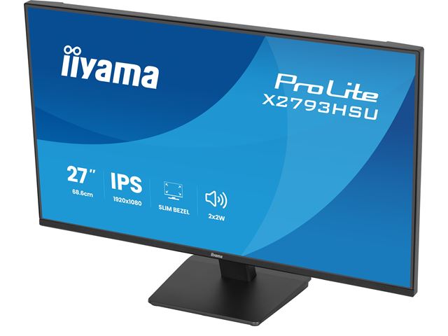 iiyama ProLite monitor X2793HSU-B1 27" IPS, 120Hz, Black, 4-side slim bezel and C energy class, HDMI, Display Port, USB Hub image 10