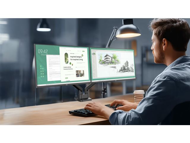 iiyama ProLite monitor XB2493HSU-B1 24" IPS, Height Adjustable, 120Hz, Black, 4-side slim bezel and C energy class, HDMI, Display Port, USB Hub image 2