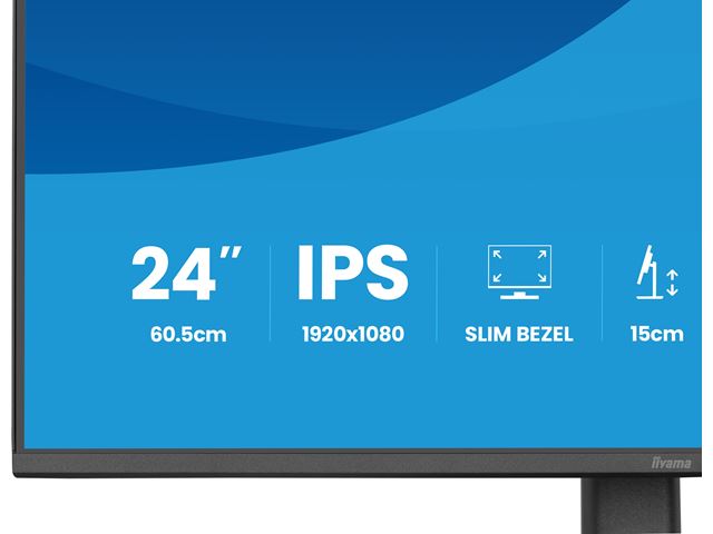 iiyama ProLite monitor XB2493HSU-B1 24" IPS, Height Adjustable, 120Hz, Black, 4-side slim bezel and C energy class, HDMI, Display Port, USB Hub image 13