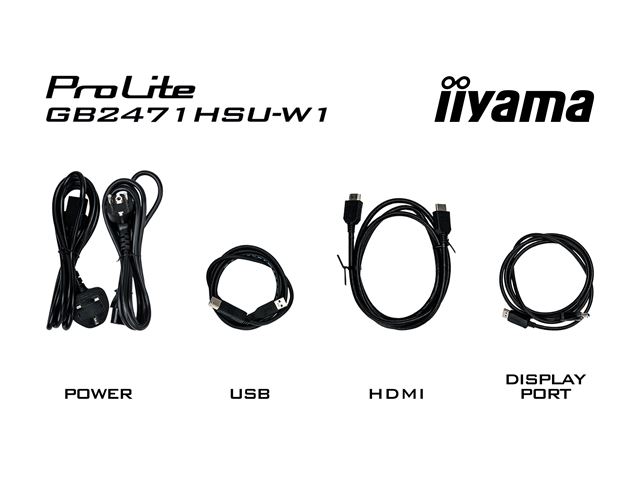 iiyama G-Master Red Eagle gaming monitor GB2471HSU-W1 23.8", White, Height Adjustable, Full HD, IPS, 240Hz, 0.3ms, Nvidia G-Sync, HDMI, Display Port image 9