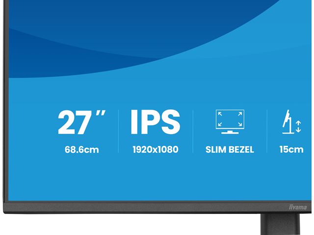 iiyama ProLite monitor XB2793HSU-B1 Height Adjustable, 27" IPS, 120Hz, Black, 4-side slim bezel and C energy class, HDMI, Display Port, USB Hub image 13