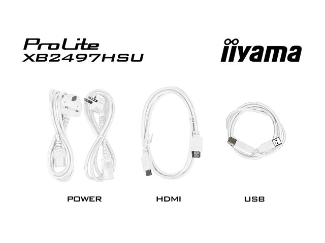 iiyama ProLite monitor XB2497HSU-W1 24" IPS, White, Full HD, energy label C, HDMI, Display Port, 120 hz, Height Adjustable, Eye Comfort  image 17
