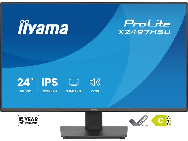 iiyama ProLite monitor X2497HSU-B1 24" IPS, Full HD, energy label C, HDMI, Display Port, 120 hz, Eye Comfort  image 0