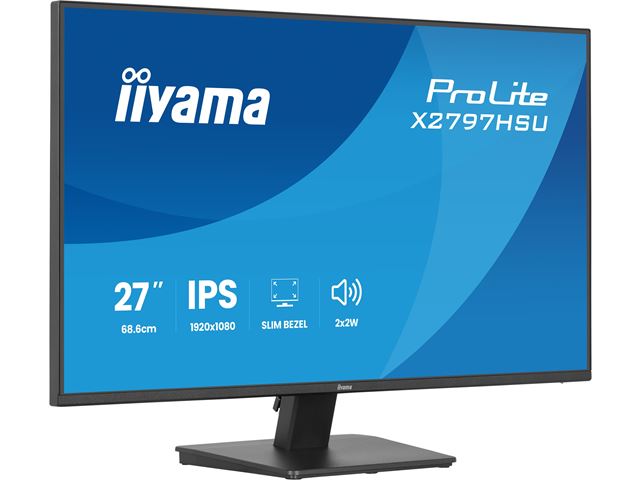 iiyama ProLite monitor X2797HSU-B1 27" IPS, Full HD, energy label C, HDMI, Display Port, 120 hz, Eye Comfort  image 4