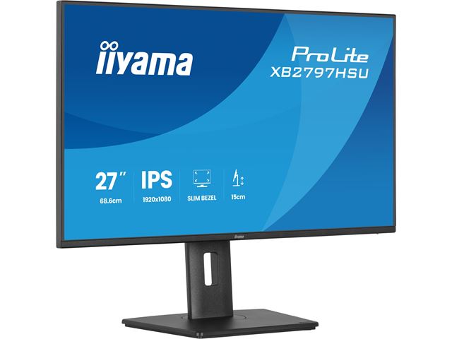 iiyama ProLite monitor XB2797HSU-B1 27" IPS, Height Adjustable, Full HD, energy label C, HDMI, Display Port, 120 hz, Eye Comfort  image 5