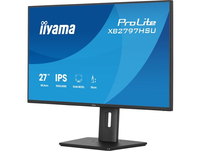 iiyama ProLite monitor XB2797HSU-B1 27" IPS, Height Adjustable, Full HD, energy label C, HDMI, Display Port, 120 hz, Eye Comfort  image 6