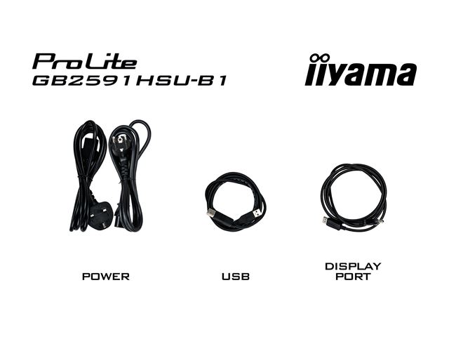 iiyama G-Master Gold Phoenix gaming monitor GB2591HSU-B1 24.5" Black, Fast IPS, Ultra Slim Bezel, Full HD, 320Hz, 0.4ms, FreeSync, HDMI, Display Port, USB Hub image 20