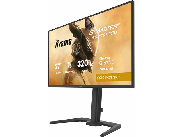 iiyama G-Master Gold Phoenix gaming monitor GB2791QSU-B1 27" Black, Fast IPS, Ultra Slim Bezel, QHD Res 2560 x 1440, 320Hz, 0.4ms, FreeSync, HDMI, Display Port, USB Hub image 8