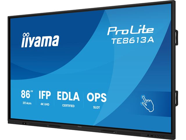 iiyama ProLite TE8613A-B2AG 86’’ Google EDLA Certified 4K Touchscreen, iiWare 21E with Android 14-EDLA, WiFi-6 with Bluetooth 5, with wall mount. image 2
