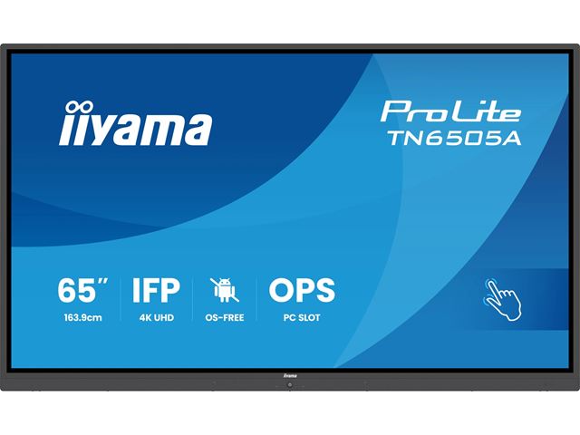 iiyama ProLite TN6505A-B1AG 65’’ 4k, IPS, HDMI/DP/USB-C, OS-Free Professional Touch Display for Maximum Security and Full IT Control, Anti-Glare with wall mount. image 0