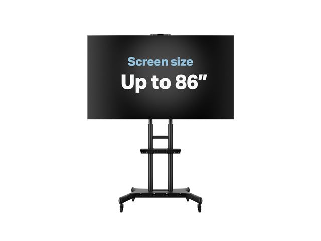 Multibrackets M Public Floorstand Basic for 55" - 86" screens -  max load: 90kg - UL - VESA: 200x200-800x500mm - black image 3