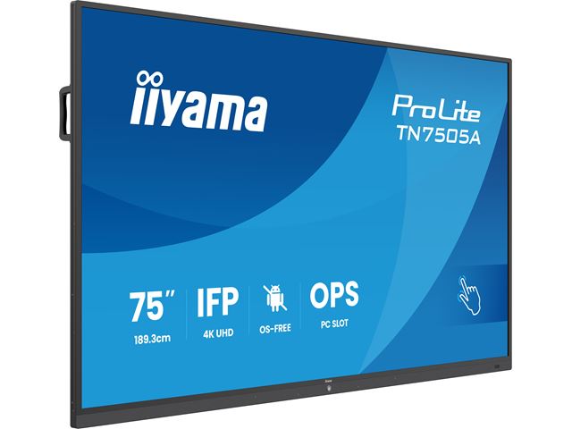 iiyama ProLite TN7505A-B1AG 75’’ 4k, IPS, HDMI/DP/USB-C, OS-Free Professional Touch Display for Maximum Security and Full IT Control, Anti-Glare with wall mount. image 1