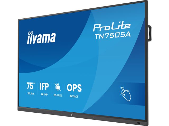 iiyama ProLite TN7505A-B1AG 75’’ 4k, IPS, HDMI/DP/USB-C, OS-Free Professional Touch Display for Maximum Security and Full IT Control, Anti-Glare with wall mount. image 2