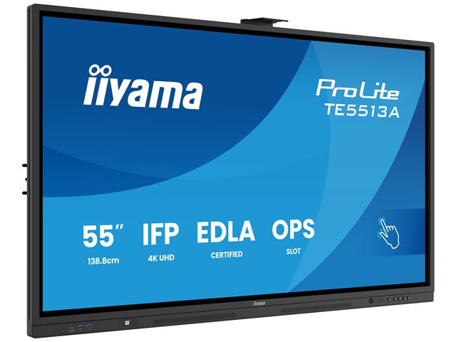 iiyama ProLite TE5513A-B2AG 55’’ Google EDLA Certified 4K Touchscreen, iiWare 21E with Android 14-EDLA, WiFi-6E with Bluetooth 5, with wall mount. image 3