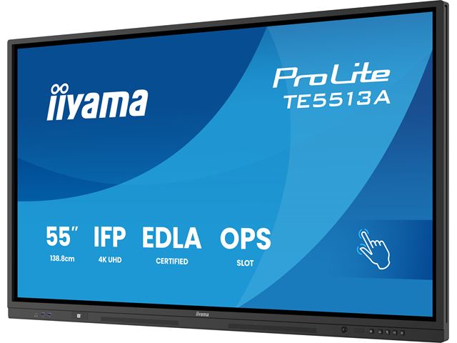 iiyama ProLite TE5513A-B2AG 55’’ Google EDLA Certified 4K Touchscreen, iiWare 21E with Android 14-EDLA, WiFi-6E with Bluetooth 5, with wall mount. image 4