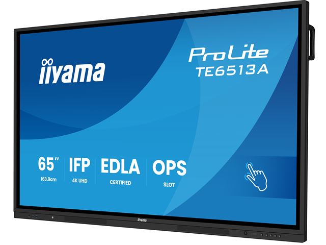 iiyama ProLite TE6513A-B2AG 65’’ Google EDLA Certified 4K Touchscreen, iiWare 21E with Android 14-EDLA, WiFi-6E with Bluetooth 5, with wall mount. image 2
