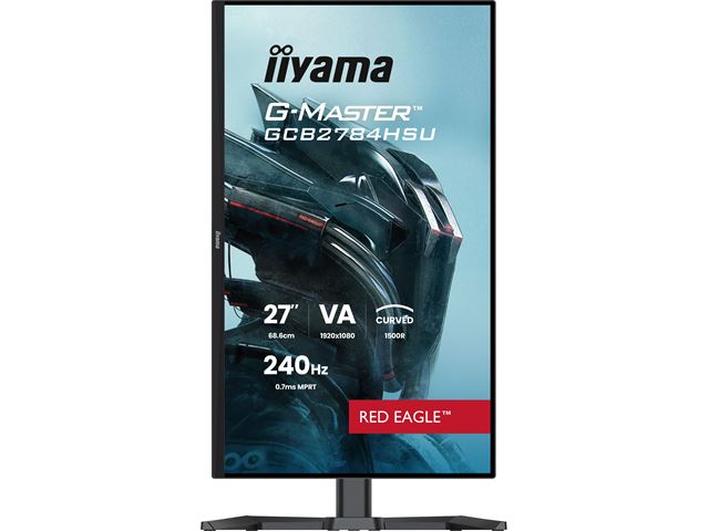 iiyama G-Master Red Eagle curved gaming monitor GCB2784HSU-B1 27" Black, Full HD, 240Hz, 0.7ms, FreeSync, HDMI, Display Port, USB Hub image 2
