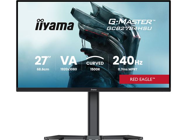 iiyama G-Master Red Eagle curved gaming monitor GCB2784HSU-B1 27" Black, Full HD, 240Hz, 0.7ms, FreeSync, HDMI, Display Port, USB Hub image 13