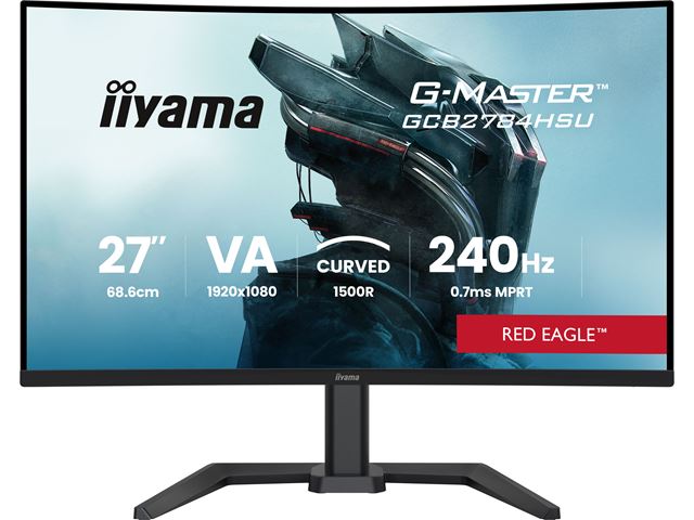 iiyama G-Master Red Eagle curved gaming monitor GCB2784HSU-B1 27" Black, Full HD, 240Hz, 0.7ms, FreeSync, HDMI, Display Port, USB Hub image 14