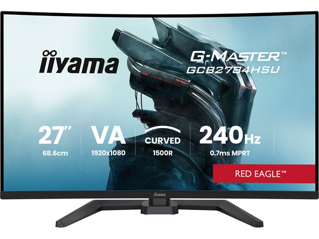 iiyama G-Master Red Eagle curved gaming monitor GCB2784HSU-B1 27" Black, Full HD, 240Hz, 0.7ms, FreeSync, HDMI, Display Port, USB Hub image 3