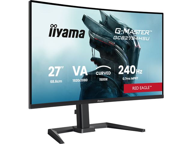 iiyama G-Master Red Eagle curved gaming monitor GCB2784HSU-B1 27" Black, Full HD, 240Hz, 0.7ms, FreeSync, HDMI, Display Port, USB Hub image 1