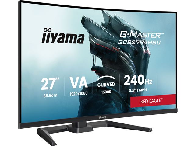 iiyama G-Master Red Eagle curved gaming monitor GCB2784HSU-B1 27" Black, Full HD, 240Hz, 0.7ms, FreeSync, HDMI, Display Port, USB Hub image 12