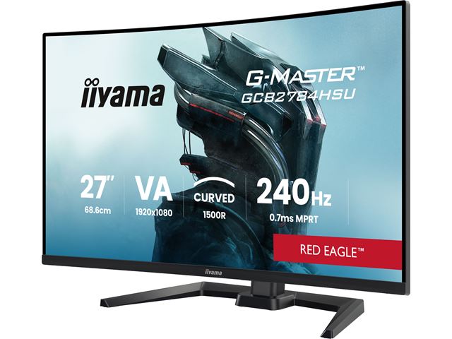 iiyama G-Master Red Eagle curved gaming monitor GCB2784HSU-B1 27" Black, Full HD, 240Hz, 0.7ms, FreeSync, HDMI, Display Port, USB Hub image 20