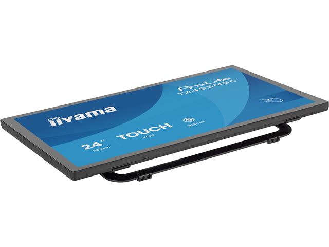 iiyama ProLite monitor T2455MSC-B2 24" Black, IPS, Projective Capacitive 10pt touch, HDMI, Display Port, edge-to-edge glass, anti fingerprint coating, integrated webcam & mic image 2