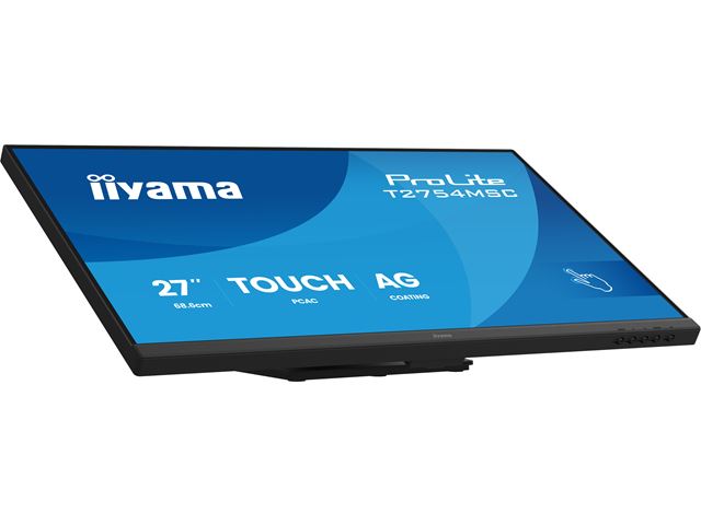 iiyama ProLite touch screen monitor T2754MSC-B2AG 27" Black, IPS, Full HD, Projective Capacitive 10pt touch, HDMI, Anti-Glare image 2
