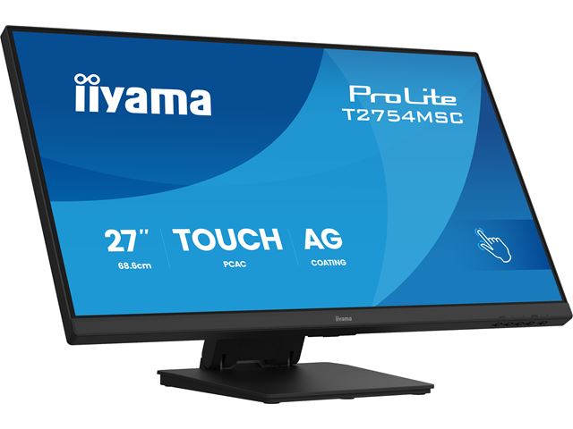 iiyama ProLite touch screen monitor T2754MSC-B2AG 27" Black, IPS, Full HD, Projective Capacitive 10pt touch, HDMI, Anti-Glare image 16