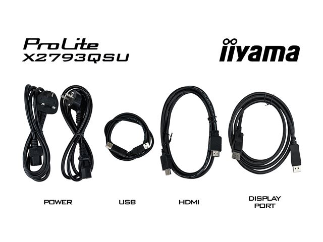 iiyama ProLite monitor X2793QSU-B1, 27" IPS, 75Hz, Black, 4-side slim bezel and QHD Res 2560×1440, HDMI, Display Port, USB Hub image 16