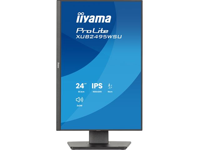 iiyama Prolite monitor XB2495WSU-B1 24" IPS, WUXGA 1920 x 1200, Black, DP, HDMI, USB Hub, 99% sRGB, Height Adjustable image 3