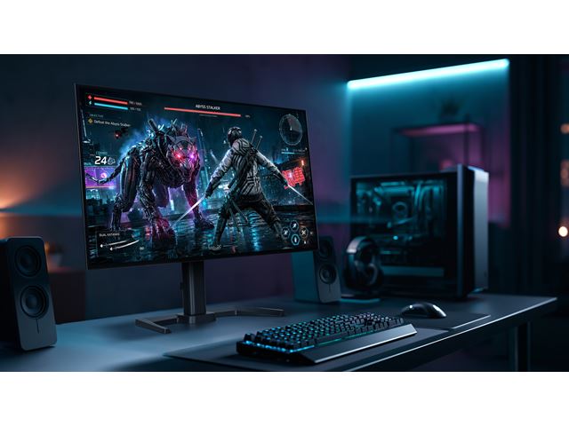 iiyama G-Master Titan Falcon gaming monitor GOB2701QSC-B1 27" with META3 OLED 4th generation panel, 2560x1440 res, 165Hz, 0.03ms, HDMI, Display Port, USB-C, USB Hub image 2