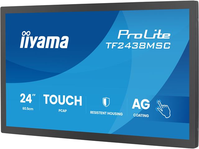 iiyama ProLite monitor TF2438MSC-B2 Semi-Outdoor 24", Optical bonded PCap, edge to edge glass, 10pt touch, Anti-glare, HDMI, DP, IPS, Scratch resistive, Anti-fingerprint coating image 5