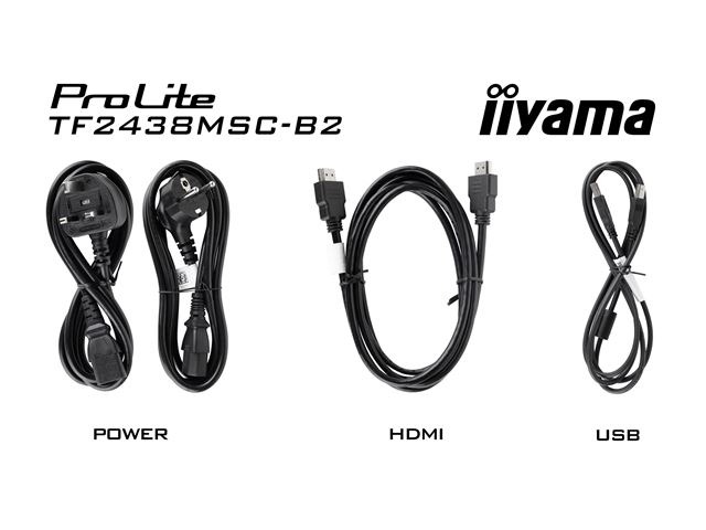 iiyama ProLite monitor TF2438MSC-B2 Semi-Outdoor 24", Optical bonded PCap, edge to edge glass, 10pt touch, Anti-glare, HDMI, DP, IPS, Scratch resistive, Anti-fingerprint coating image 18