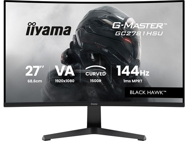 iiyama G-Master Black Hawk curved gaming monitor GC2781HSU-B1 27'' Black, Full HD, 144Hz, 1ms, FreeSync, HDMI, Display Port, USB Hub image 0