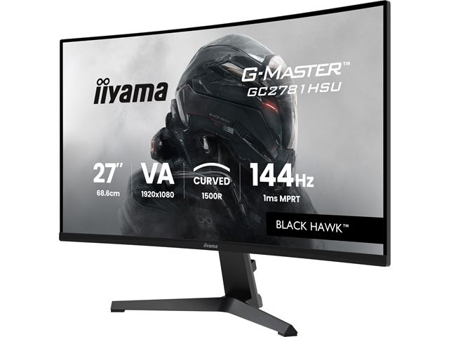 iiyama G-Master Black Hawk curved gaming monitor GC2781HSU-B1 27'' Black, Full HD, 144Hz, 1ms, FreeSync, HDMI, Display Port, USB Hub image 2