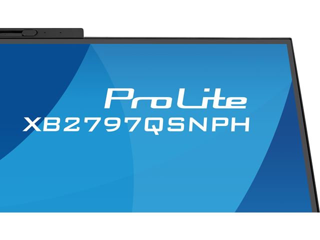 iiyama ProLite monitor XB2797QSNPH-B1 27" IPS, built-in Windows Hello camera and microphone, QHD resolution, KVM switch, Height Adjustable, 3-side borderless design image 7