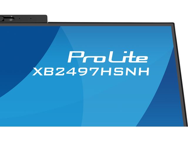 iiyama ProLite monitor XB2497HSNH-B1 24" IPS, Full HD, built-in 5MP Windows Hello camera and microphone, HDMI, Display Port, USB-C dock, Ergonomic Height Adjustable. image 9