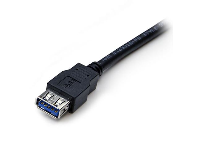 StarTech USB3SEXT6BK  (6 feet) Black SuperSpeed USB 3.0 Extension Cable A to A - M/F image 1