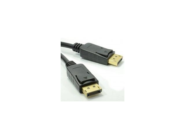 DPG-002011 DisplayPort Male Plug to Plug Video Cable GOLD 1m LOCKING image 1