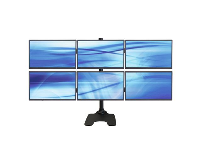 Ergomounts EMTX-3x2-FS Titan series Six Monitor Desk Mount, free standing image 1