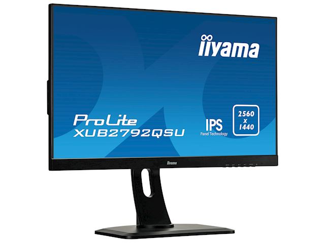 iiyama ProLite monitor XUB2792QSU-B1 27" IPS, 2560x1440, FreeSync, Ultra Slim Bezel, Black, HDMI, Display Port, USB Hub, Height Adjustable image 3