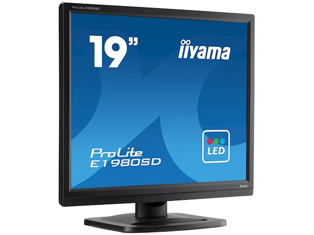 iiyama ProLite monitor E1980D-B1 19" 5:4 Black, VGA, DVI, 1280 x 1024 resolution image 2