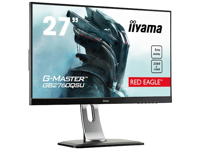 iiyama G-Master Red Eagle gaming monitor GB2760QSU-B1 27" Black, 2560 x 1440, 1ms, 144hz, FreeSync, HDMI, Display Port,Height Adjustable image 1