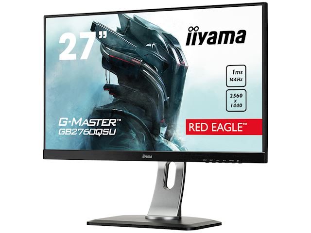iiyama G-Master Red Eagle gaming monitor GB2760QSU-B1 27" Black, 2560 x 1440, 1ms, 144hz, FreeSync, HDMI, Display Port,Height Adjustable image 2