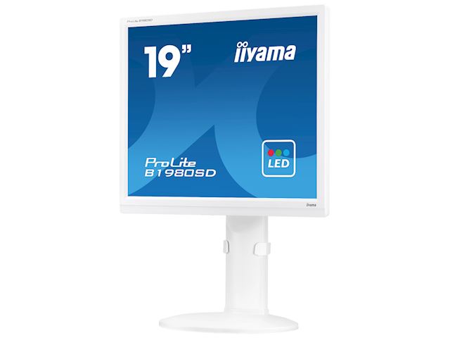 iiyama ProLite monitor B1980D-W1 19" 5:4, Height Adjustable, White image 2