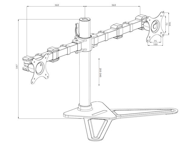 iiyama DS1002D-B1  Dual Screen Desk Top Stand   image 7